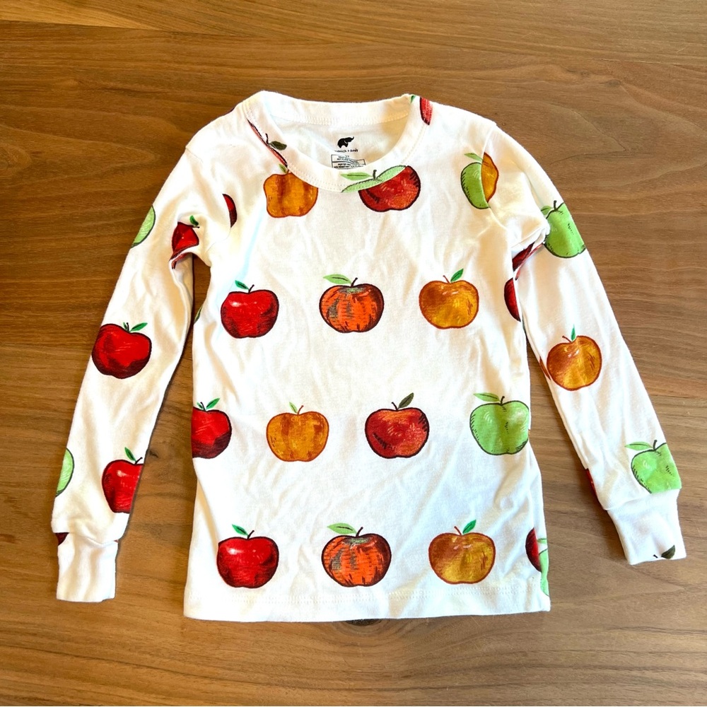 Monica + Andy Apple Two Piece Pajama Set Size 3T - Picture 2 of 8